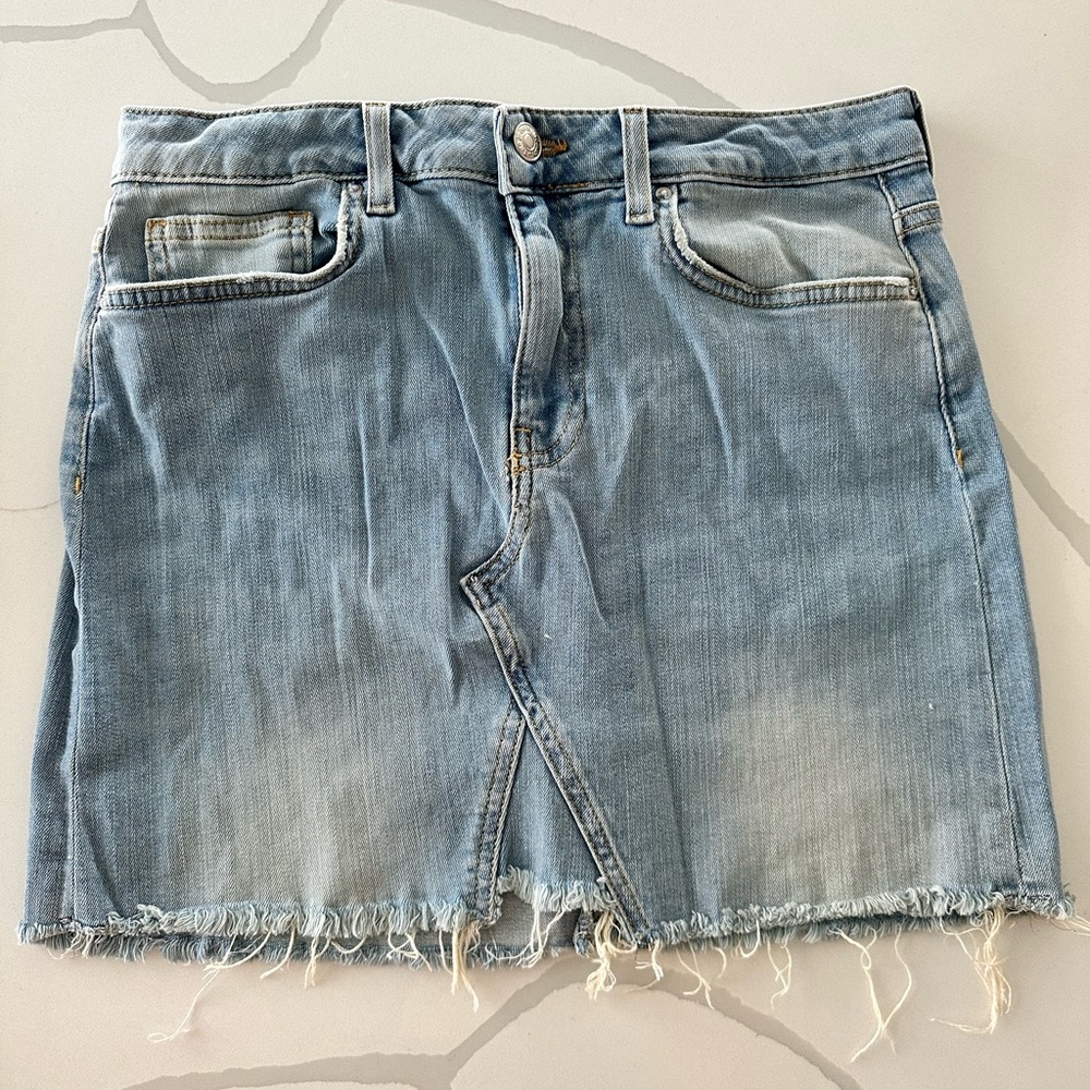 Forever 21 Light Blue Denim Pencil Skirt